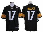 Nike NFL Pittsburgh Steelers #17 Mike Wallace Black Jerseys(Limited)
