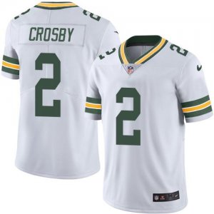 Nike Green Bay Packers #2 Mason Crosby White Mens Stitched NFL Limited Rush Jersey