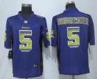 2015 New Nike Minnesota Vikings #5 Bridgewater Purple Strobe Jerseys(Limited)