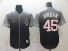 White Sox #45 Michael Jordan Gray Drift Fashion Jersey