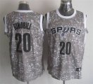 Spurs #20 Manu Ginobili Gray City Luminous Jersey