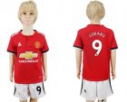 2017-18 Manchester United 9 LUKAKU Home Youth Soccer Jersey