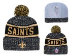 Saints Fresh Logo Black Pom Knit Hat YD