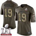 Youth Nike New England Patriots #19 Malcolm Mitchell Limited Green Salute to Service Super Bowl LI 51 NFL Jersey
