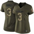 Womens Nike Cleveland Browns #3 Cody Parkey Limited Green Salute to Service NFL Jersey