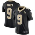 Nike Saints #9 Drew Brees Black w Tom Benson Patch Vapor Untouchable Limited Jersey