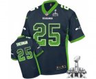 2015 Super Bowl XLIX nike youth nfl jerseys seattle seahawks #25 sherman blue[Elite drift fashion]