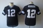 youth nfl Green Bay Packers 12# Aaron Rodgers black