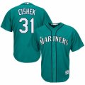 Mens Majestic Seattle Mariners #31 Steve Cishek Authentic Teal Green Alternate Cool Base MLB Jersey