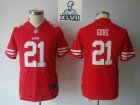 2013 Super Bowl XLVII Youth NEW San Francisco 49ers #21 Frank Gore Red Youth NEW NFL Jerseys