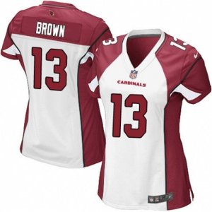 Womens Nike Arizona Cardinals #13 Jaron Brown Elite White NFL Jersey