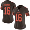 Women's Nike Cleveland Browns #16 Andrew Hawkins Limited Brown Rush NFL Jersey