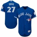 Mens Majestic Toronto Blue Jays #27 Brett Cecil Blue Flexbase Authentic Collection MLB Jersey