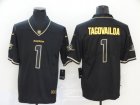 Nike Dolphins #1 Tua Tagovailoa Black Gold Vapor Untouchable Limited Jersey