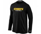 Nike Kansas City Chiefs Authentic font Long Sleeve T-Shirt Black