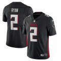Mens Atlanta Falcons #2 Matt Ryan Black New Vapor Untouchable