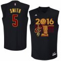 Men Adidas Cleveland Cavaliers #5 J.R. Smith Swingman Black 2016 Finals Champions NBA Jersey