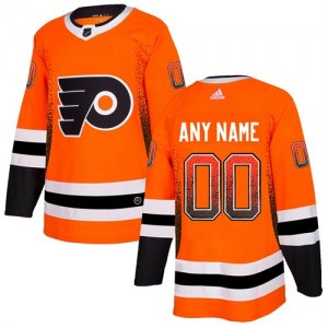 Philadelphia Flyers Orange Men\'s Customized Drift Fashion Adidas Jersey
