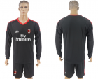 2017-18 AC Milan Black Goalkeeper Long Sleeve Soccer Jersey