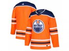 Men Adidas Edmonton Oilers Blank Orange Home Authentic Stitched Custom Jersey