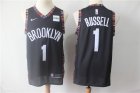 Nets #1 D'Angelo Russell Black City Edition Nike Swingman Jersey