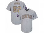 Women Chicago Cubs #52 Justin Grimm Authentic Gray 2017 Gold Champion MLB Jersey