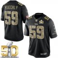 Nike Carolina Panthers #59 Luke Kuechly Black Super Bowl 50 Men's Stitched NFL Limited Salute to Service Jersey
