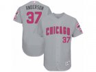 Chicago Cubs #37 Brett Anderson Grey Mother's Day Flexbase Authentic Collection MLB Jersey