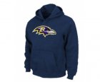 Baltimore Ravens Logo Pullover Hoodie D.Blue