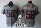 Nike Denver Broncos #58 Von Miller Grey Shadow Super Bowl XLVIII NFL Elite Jersey