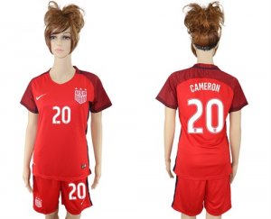 2017-18 USA 20 CAMERON Women Away Soccer Jersey