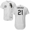 Men's Majestic Chicago White Sox #21 Todd Frazier White Black Flexbase Authentic Collection MLB Jersey