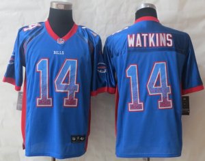 Nike Buffalo Bills #14 Watkins blue Jerseys(Elite Drift Fashion)