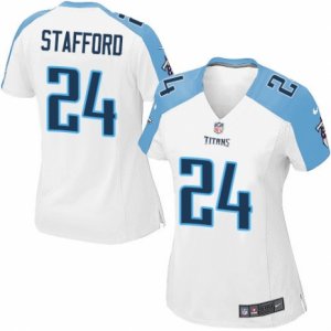 Women\'s Nike Tennessee Titans #24 Daimion Stafford Limited White NFL Jersey