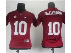 Ncaa Women Alabama Crimson Tide #10 AJ McCarron Red College Football Jerseys