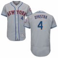 Mens Majestic New York Mets #4 Lenny Dykstra Grey Flexbase Authentic Collection MLB Jersey