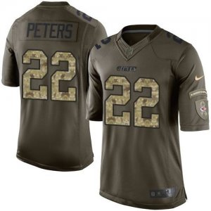 Nike Kansas City Chiefs #22 Marcus Peters Green Salute To Service Jerseys(Limited)