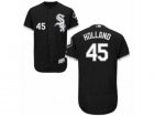 Mens Majestic Chicago White Sox #45 Derek Holland Black Flexbase Authentic Collection MLB Jersey
