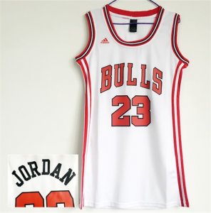 Bulls #23 Michael Jordan White Women Swingman Jersey