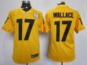Nike NFL Pittsburgh Steelers #17 Mike Wallace Yellow Jerseys[Limited]