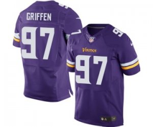 Men\'s Nike Minnesota Vikings #97 Everson Griffen Elite Purple Team Color NFL Jersey