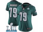 Women Nike Philadelphia Eagles #79 Brandon Brooks Midnight Green Team Color Vapor Untouchable Limited Player Super Bowl LII NFL Jersey