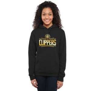 Womens Los Angeles Clippers Gold Collection Pullover Hoodie Black