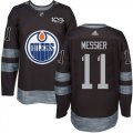 Mens Edmonton Oilers #11 Mark Messier Black 1917-2017 100th Anniversary Stitched NHL Jersey