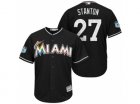 Mens Miami Marlins #27 Giancarlo Stanton 2017 Spring Training Cool Base Stitched MLB Jersey