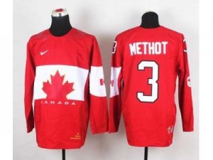 nhl jerseys team canada #3 methot red[2014 world championship]