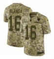 Mens Nike Oakland Raiders #16 George Blanda Limited Camo 2018 Salute to Service NFL Jersey