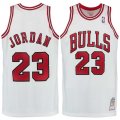 Bulls #23 Michael Jordan White Hardwood Classics Jerseys