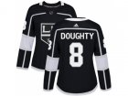 Women Adidas Los Angeles Kings #8 Drew Doughty Black Home Authentic Stitched NHL Jersey