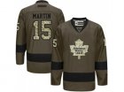 Toronto Maple Leafs #15 Matt Martin Green Salute to Service Stitched NHL Jersey
